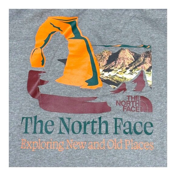 The North Face Mens Exploring New & Old PlacesCrewneck Sweatshirt Soft Gray Xxl - Picture 4 of 7